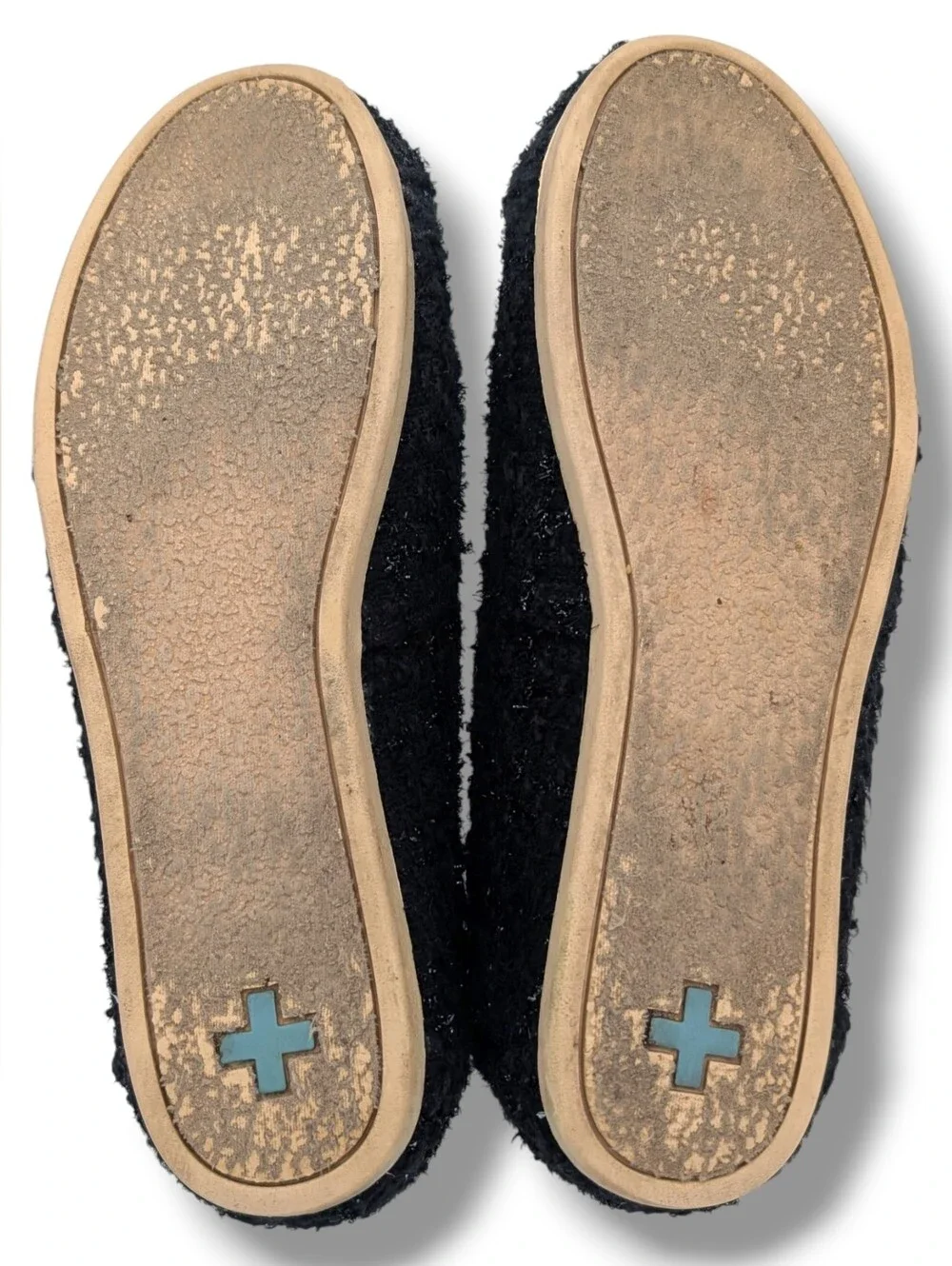 TOMS Classic Alpargata Size 8 Black Boucle Tweed With Glitter Threading Slip-On